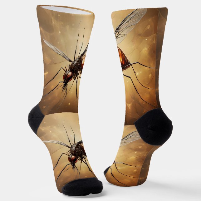 Calcetines Alas intrincadas: El arte fractal de mosquitos (Angular)