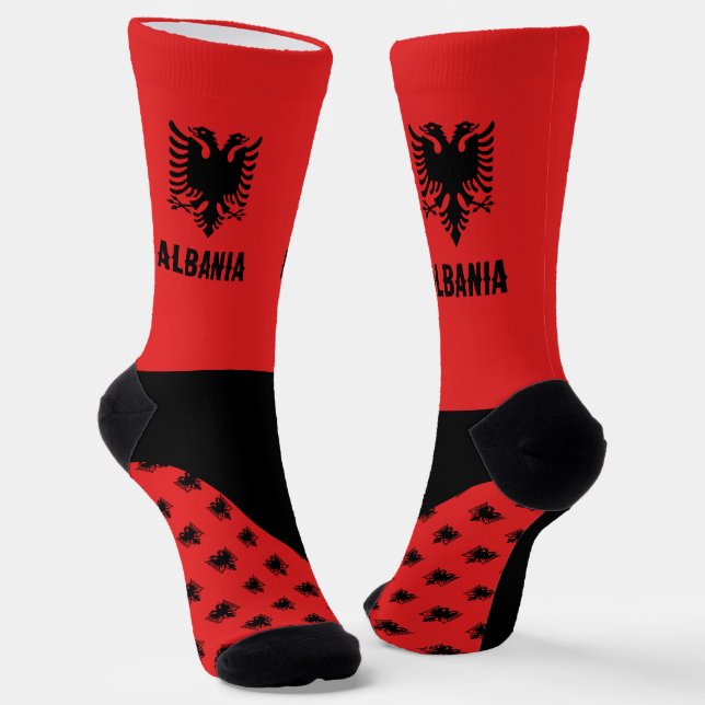 Calcetines Albania Socks, colores de la bandera albanesa / de (Angular)