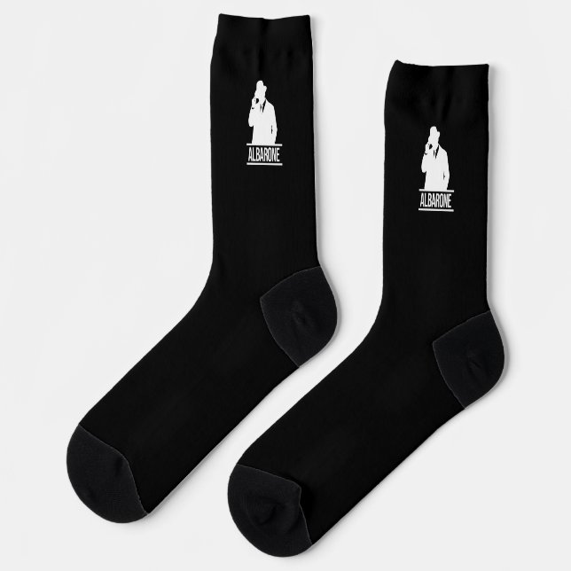 Calcetines Albarone Gangster Silhouette Premium Crew Socks (Izquierda)