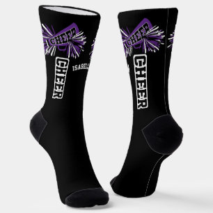 Calcetines Alegre morado, blanco y negro