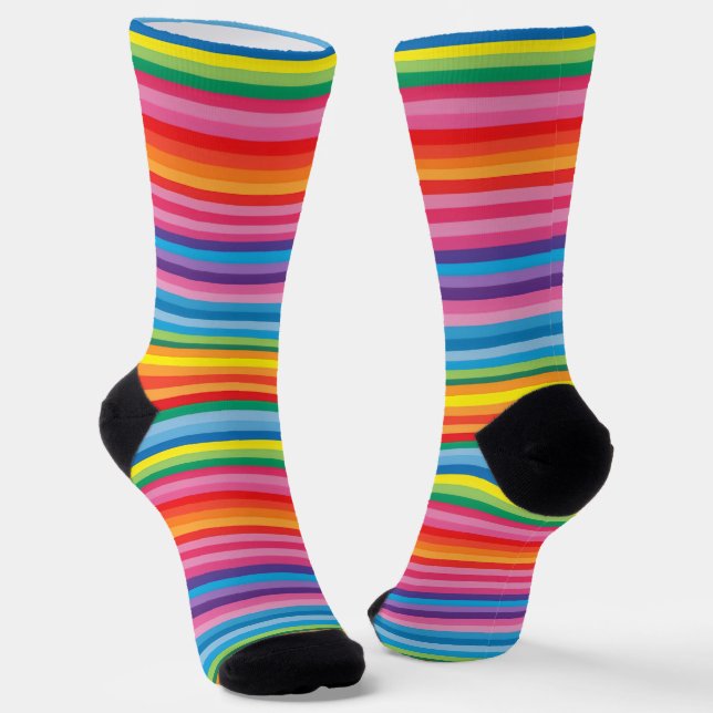 Calcetines Alegres rayas arcoiris (Angular)