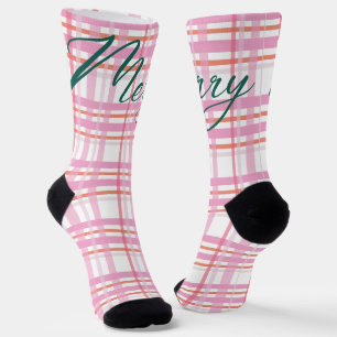 Calcetines Algodón de azúcar moderno Navidad Cuadros Fiesta