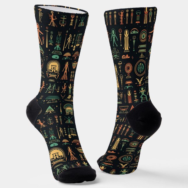Calcetines Alien Hieroglyphs (Angular)