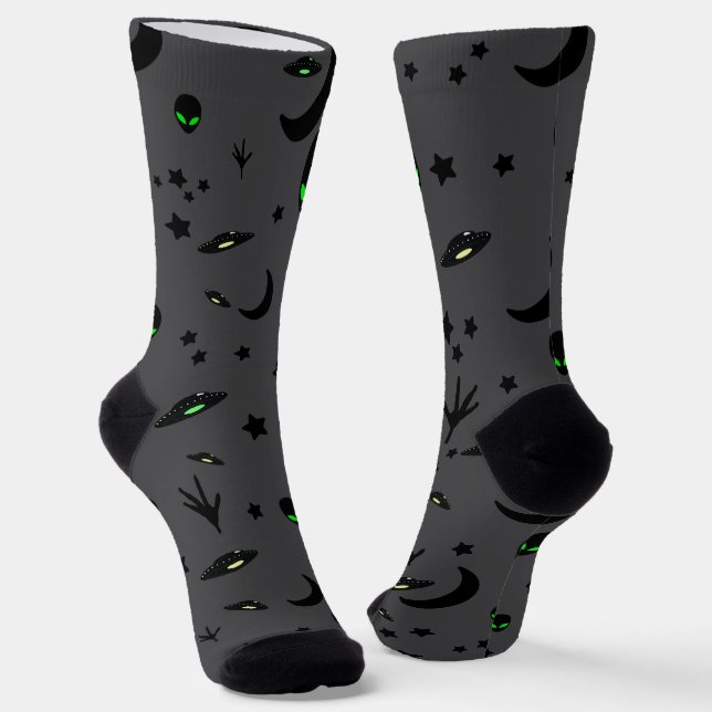 Calcetines Alien Themed Pattern (Angular)