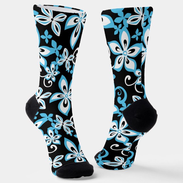 CALCETINES ALOHA HAWAII (NEGRO/AZUL) (Angular)