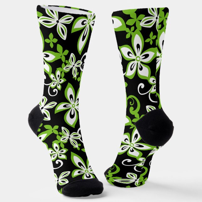 CALCETINES ALOHA HAWAII (NEGRO/LIME) (Angular)
