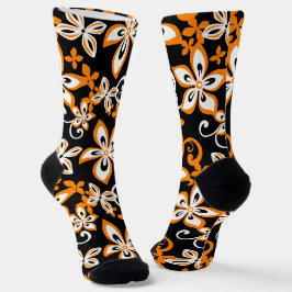 CALCETINES ALOHA HAWAII (NEGRO/NARANJA)