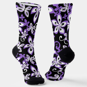 CALCETINES ALOHA HAWAII (NEGRO/PÚRPLE) BROMAS
