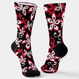 CALCETINES ALOHA HAWAII (NEGRO/ROJO) CHOQUES