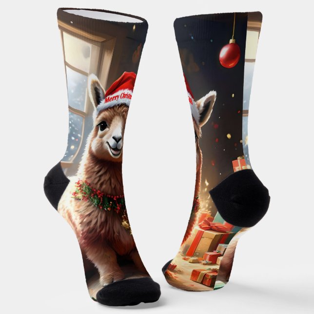 Calcetines "Alpaca los presentes: Una historia de Navidades" (Angular)