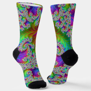 Calcetines Alucinante Vibrante Audaz Alucinante Espiral Fract