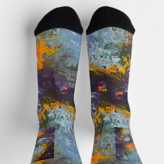 Calcetines Amanecer en la Bahía del cuchillo amarillo.