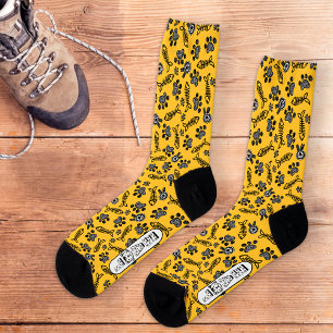 Calcetines Amantes de gatos kawaii lindos naranjas divertidos