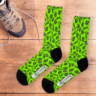 Calcetines Amantes de gatos lindos verdes divertidos Kawaii
