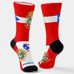 Calcetines Amar a Puerto Rico patriótico, bandera puertorriqu