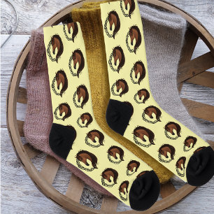 Calcetines Amarillo del caballo marrón celta