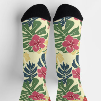 Calcetines Amarillo Floral Tropical