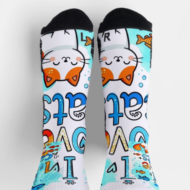 CALCETINES AMO A LOS GATOS (Arriba)