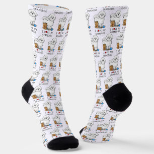 Calcetines Amo a mi abuelo Bichon Frise Dog - abuelo