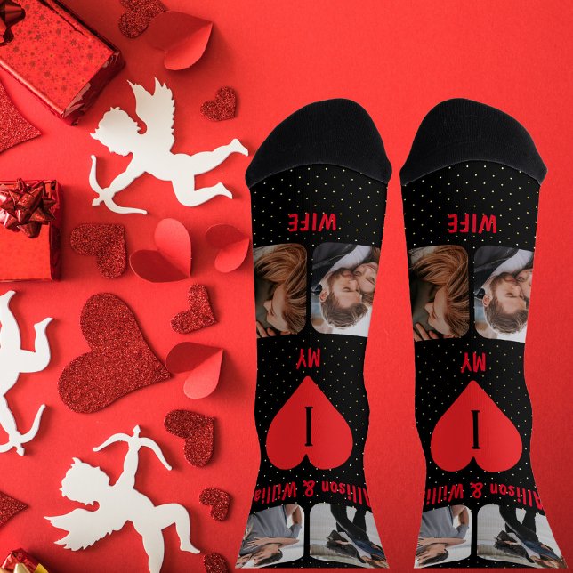 Calcetines Amo a mi pareja de esposas 4 Foto | Nombres Socks (Subido por el creador)