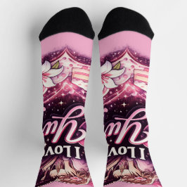 Calcetines Amo a Yuri | Estética Anime de Chicas Kawaii