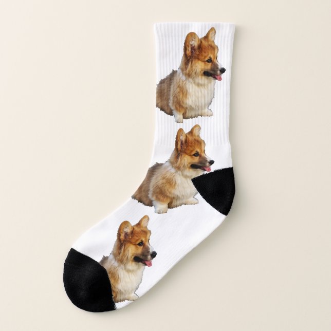 Calcetines amo Corgis (Parte interior derecha)
