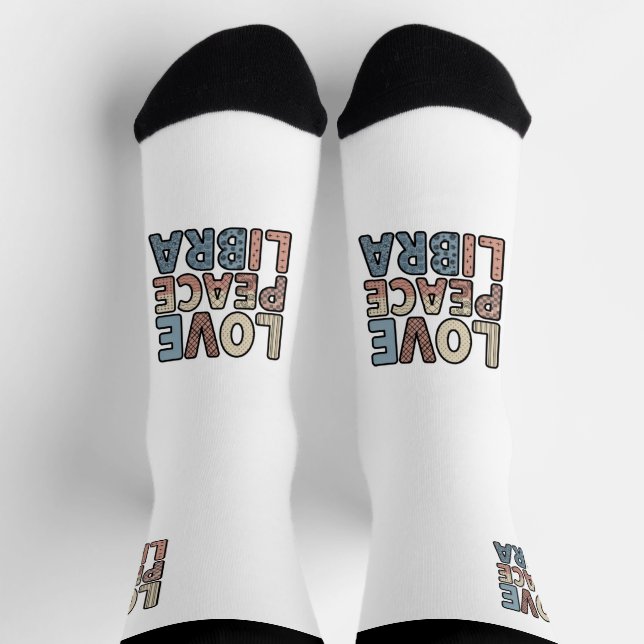 Calcetines Amo por la paz... soplones de liras (Arriba)