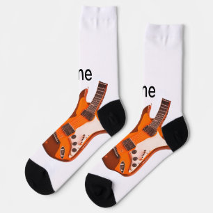 Calcetines Añadir el nombre texto guitarra acústica marrón ed