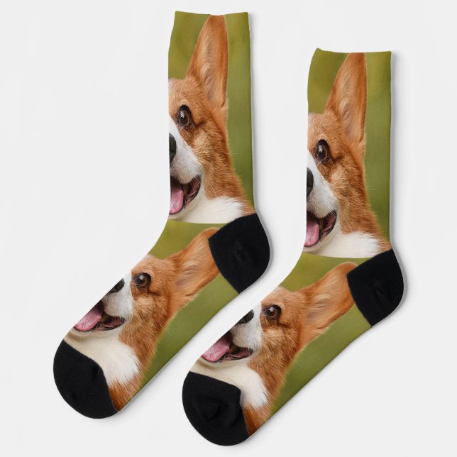 Calcetines Añadir foto de perro personalizada (Izquierda)