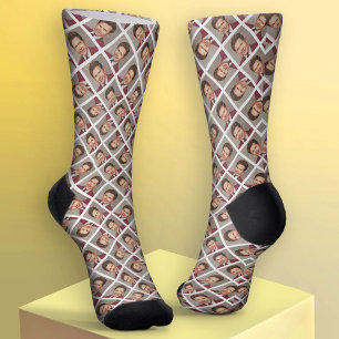 Calcetines Añadir la foto de 1 para hacer un patrón - Blanco