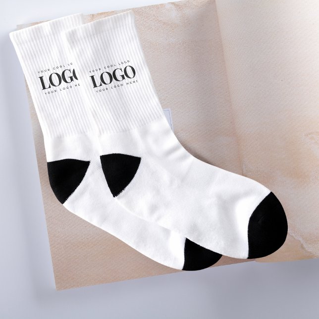 Calcetines Añadir Personalizado Rectangle Black Logo Business (Subido por el creador)