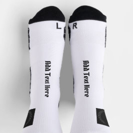 Calcetines Añadir texto aquí impresión Crown Leaf Image Crew