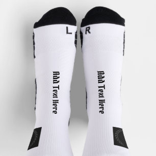 Calcetines Añadir texto aquí impresión Crown Leaf Image Crew