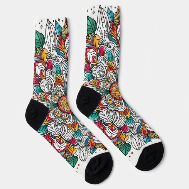 Calcetines ángeles de Navidad multicolor (Derecha)