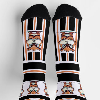 Calcetines Angry Cartoon Bull Crew Socks
