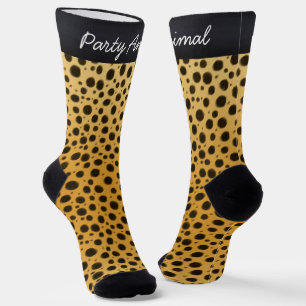 Calcetines "Animal Fiesta" Cheetah Spots Fun Personalizable