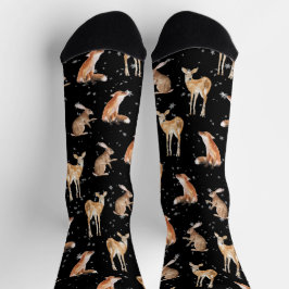 Calcetines Animales de invierno nevados Fox Doe & Hare Socks