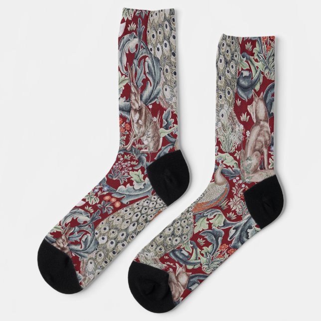 Calcetines Animales del bosque, William Morris (Izquierda)