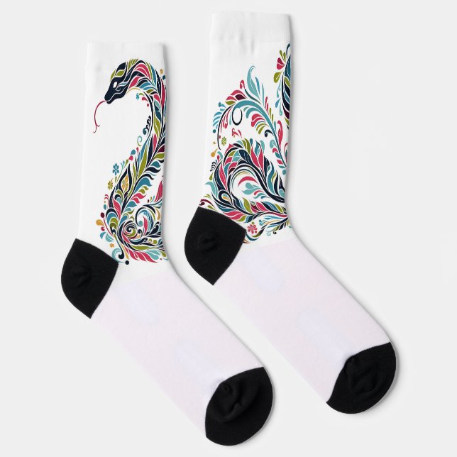 Calcetines Año de las serpientes 2025: abrazando la suerte y  (Derecha)