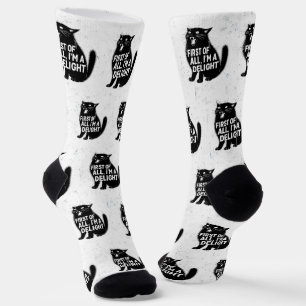 Calcetines Ante Todo Soy Un Gato Negro Rugiente Delicioso