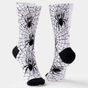 Calcetines Arañas y telarañas de Halloween Patrón espeluznant