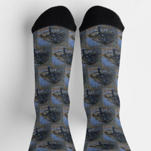 Calcetines Árbol de manzanas, versión puntillista de Piet Mon