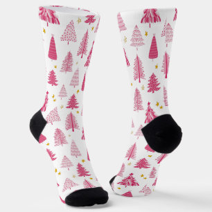 Calcetines Árbol de Navidad de Navidad rosa