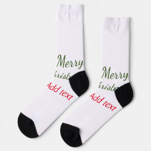 Calcetines Árbol de navidad verde rojo alegre nombre de agreg