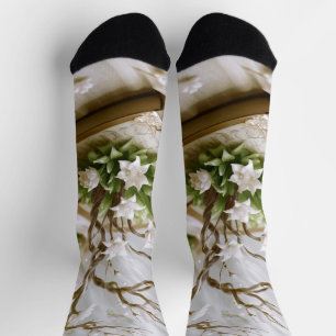 Calcetines Árbol floreciente de un libro