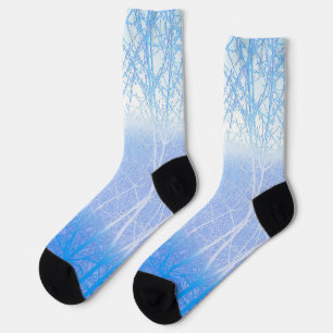 Calcetines Árboles Brumosos Helados Baby Azul