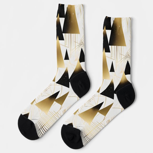 calcetines árboles de navidad art déco (Izquierda)