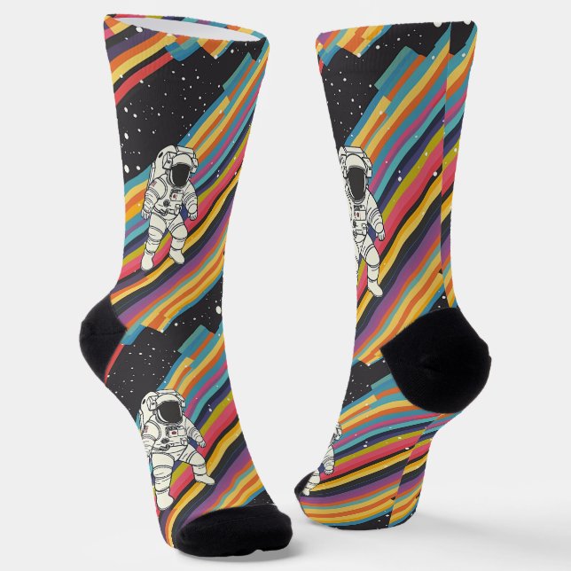 Calcetines arcoiris astronautas - Diseño del Explo (Angular)