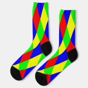 Calcetines Argyle Tipo Verde Rojo y Amarillo