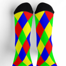 Calcetines Argyle Tipo Verde Rojo y Amarillo